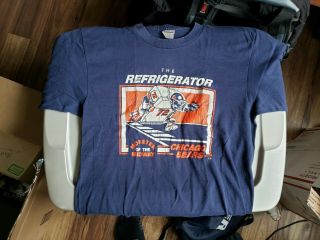 Vintage William The Fridge Perry Chicago Bears Nfl Tshirt Size Large