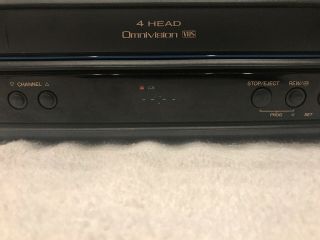 Panasonic PV - 7401 4 Head Omnivision VCR VHS Recorder/Player w/ Remote,  AV Cables 3