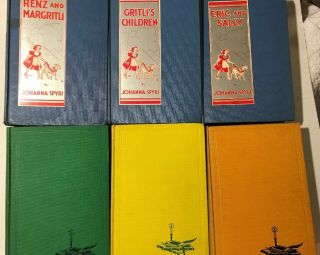 Spyri Johanna 6 Vintage Books Alps Gritl Cornelli Dora Eric Sally Renz&margritli