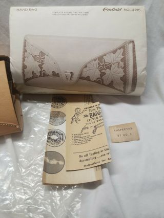 Vintage Tandy Fiesta Handbag Do - It - Yourself Kit Stock No.  825 Unbuilt 8