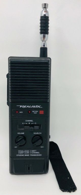 Vintage Realistic Trc - 219 3 - Watt 3 - Channel Cb Walkie Talkies