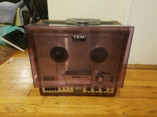 Teac A - 1200u Vintage 1969 Reel To Reel Tape Player As - Is With Cover
