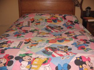 VINTAGE MINNIE MOUSE TWIN SIZE BED SHEET DISNEY COOL MINNIE RETRO MOD 5