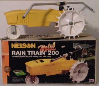 Vintage Nelson Rain Train 200 Traveling Cast Iron Lawn Sprinkler 1860