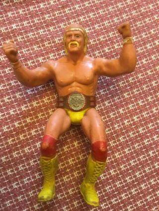 Vintage 1984 Hulk Hogan Ljn Titan Sports Wwf Wwe Awa Wrestling Figure With Belt