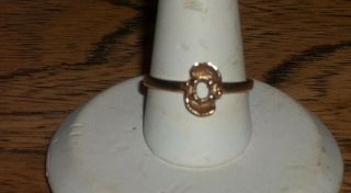 VINTAGE SMALL 10K YELLOW GOLD FLORAL SEMI MOUNT 2
