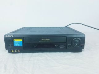 Sony Vcr Vhs Player Recorder 4 Head Hifi Stereo Slv - 688hf No Remote