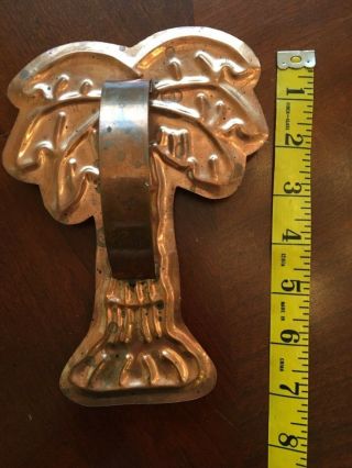 Vintage Large Palm Tree Solid Copper Cookie Cutter