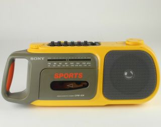 Vintage Sony Sports Radio Cassette Recorder Model Cfm - 104 -
