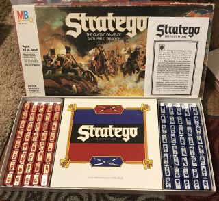 Vintage Stratego 1986 The Classic Game Of Battlefield Strategy Board Game