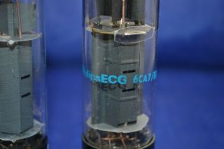 Strong Testing 6CA7/EL34 Audio Vacuum Tubes (1) Mullard (1) Phillips 2