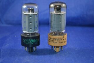 (1) Matched Type 7591 Audio Vacuum Tubes (1) Sylvania (1) Westinghouse