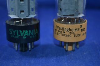 (1) Matched Type 7591 Audio Vacuum Tubes (1) Sylvania (1) Westinghouse 3