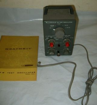 Heathkit Model Fmo - 1 Vintage Electronic Fm Test Oscillator Powers Up.