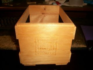 Vintage Napa Valley Box Co Wood Crate CD Storage Case Holder Holds 21 2