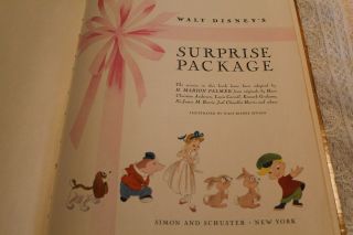 Vintage Walt Disney ' s SURPRISE PACKAGE - A giant Golden book 7