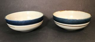 Set Of (2) Vintage Otagiri Stoneware Japan Mariner Cereal Bowls 6 "