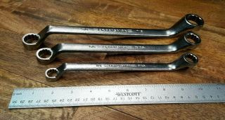 Vintage 3 Pc.  Craftsman V^ Deep Box End Wrench Set Sae 44324 44323 44322