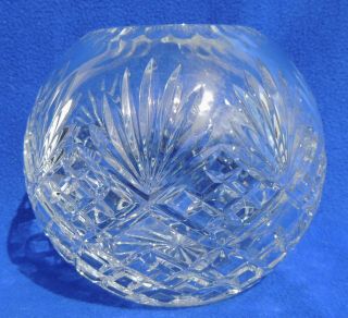 Vintage Hand Cut Lead Crystal Cut Glass Candy Bowl Flower Vase Dish 4207 2