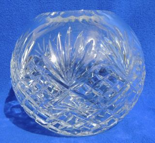 Vintage Hand Cut Lead Crystal Cut Glass Candy Bowl Flower Vase Dish 4207 3