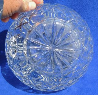 Vintage Hand Cut Lead Crystal Cut Glass Candy Bowl Flower Vase Dish 4207 5