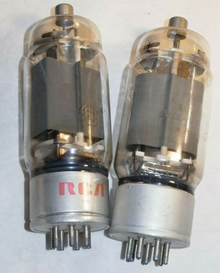 2 813 Beam Power Tubes Rca & Sylvania Transmitting Beam Power Vacuum Tubes
