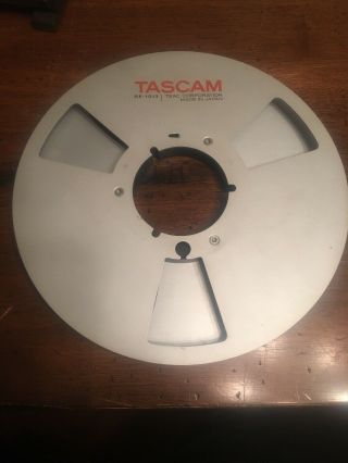 Tascam Silver Metal Take Up Reel 10.  5 " 1/2 " Stereo Audio Tape Reel To Reel