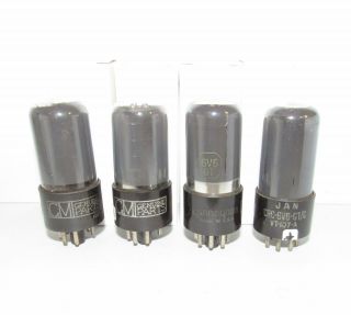 4 Rca Made 6v6gt Smoked Glass Amplifier Tubes.  Tv - 7 Test Strong.