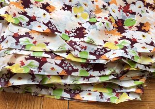 Vintage Rayon Fabric - Semi Sheer Floral - & authentic 1940s - 4.  6 yards 3