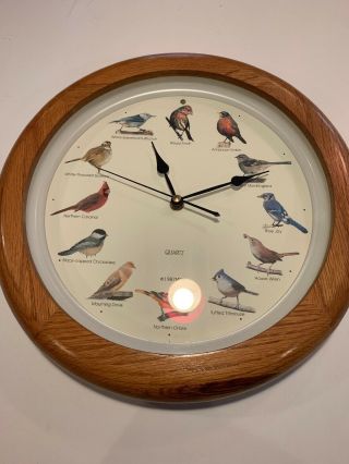 Vintage 1997 Mfa Singing Chirping Bird Clock 12 Different Sounds Testing &