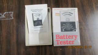 Vintage Micronta Radio Shack 22 - 031 Analog Battery Tester Meter & Box 2