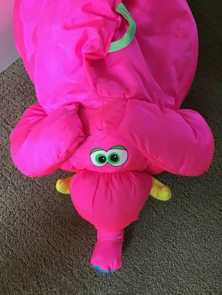 Vtg 1994 Fisher Price Big Things Pink Elephant Puffalump 30 " Stuffed Plush Toy
