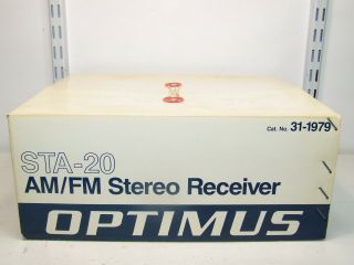 Radio Shack Optimus Sta - 20 Am/fm Stereo Receiver Model 31 - 1979