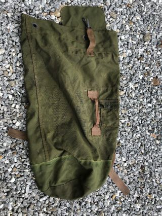 Vintage Us Army Duffel Bag Canvas Green Traveler Military 36 X 20x20