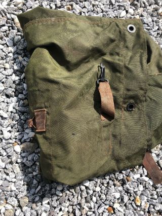 Vintage US Army Duffel Bag Canvas Green Traveler Military 36 X 20x20 4