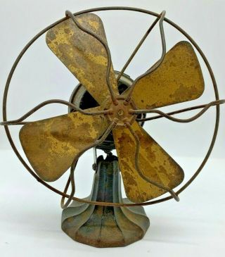 Vintage 1921 A.  C.  Gilbert Polar Cub Electric Fan Type G 6 " Brass Blades,  Restore