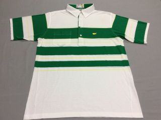 Vintage Masters Augusta National Golf Shop Slazenger Striped Golf Shirt Mens Xl
