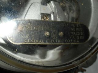 VINTAGE 50 ' S WESTINGHOUSE WATTHOUR METER 5 AMP TYPE I - 16 110 VOLT CYCLE 60 3