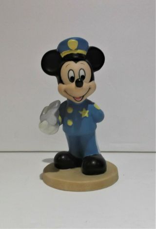 Vintage Walt Disney Mickey Mouse Police Officer Ceramic Figurine 4inch Sri Lanka