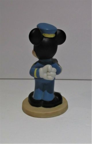 Vintage Walt Disney Mickey Mouse Police Officer Ceramic Figurine 4inch Sri Lanka 3