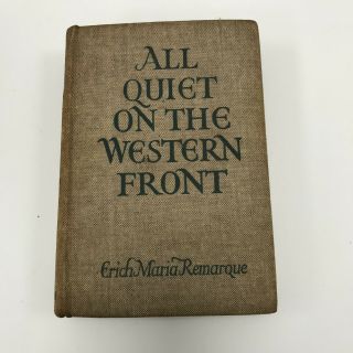 All Quiet On The Western Front By Erich Maria Remarque Antiquarian Hb Su111071