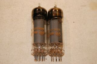 Strong Vintage 1961 Matched Pair RCA 6BQ5 / EL84 tubes 3