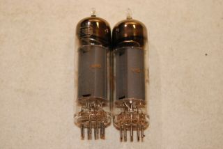 Strong Vintage 1961 Matched Pair RCA 6BQ5 / EL84 tubes 4