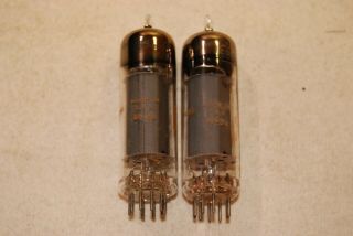 Strong Vintage 1961 Matched Pair RCA 6BQ5 / EL84 tubes 5
