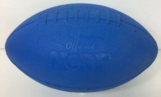Vintage Parker Brothers Official Nerf Football - Made In Usa - Blue