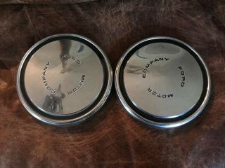Vintage 1968 - 1973 Ford 10 1/2 " Hubcaps Wheelcovers Dogdish Poverty Cap Fomoco