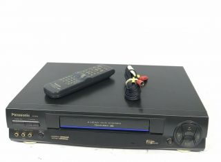 Panasonic Pv - 9662 Vhs Vcr 4 Head Hifi Stereo Video Cassette Recorder W/ Remote