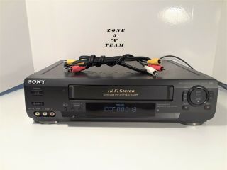 Sony Slv - N50 Vhs Vcr 4 - Head Hi - Fi Stereo