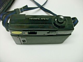 Vintage Minolta Hi - Matic AF2 - M 35mm Film Camera AF Motor Flash With Case 4