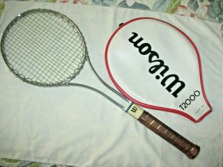 Wilson T2000 Vtg Tennis Racquet T - 2000 Metal Racket 4 3/8 " Grip Light,  Cover